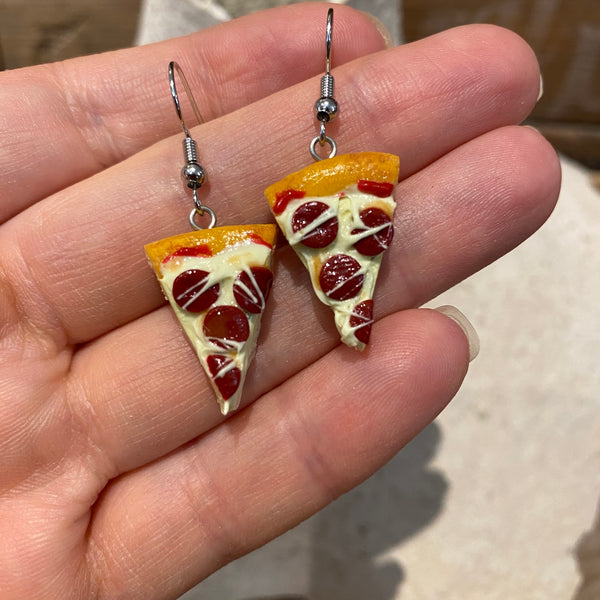 Faux Pizza Earrings - Brewery Pottery