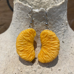 Faux Orange Earrings