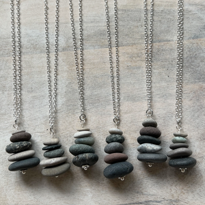 Rock Necklace Silver