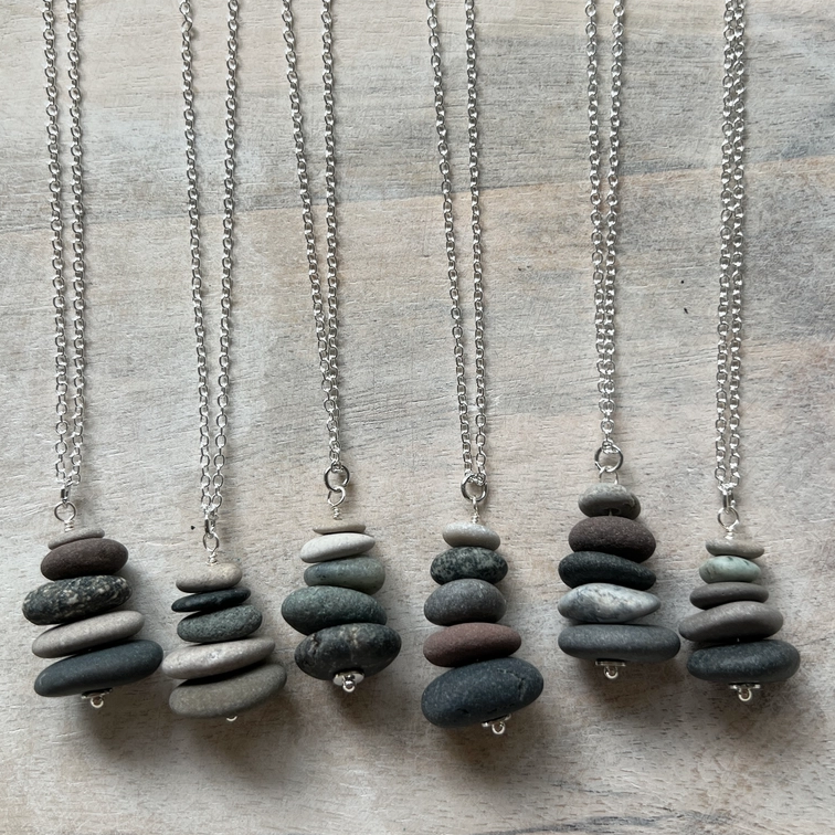 Rock Necklace Silver
