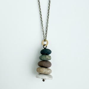 Rock Necklace Bronze