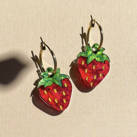 Market Strawberry Earrings