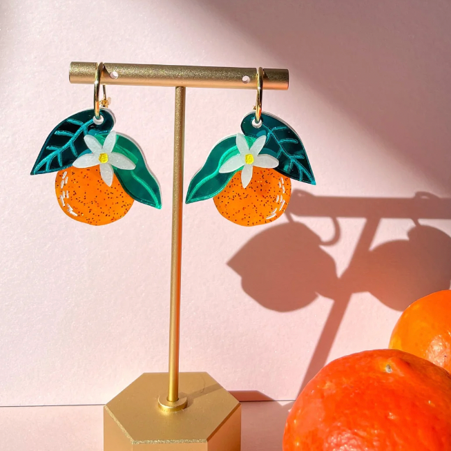 Market Orange Earrings