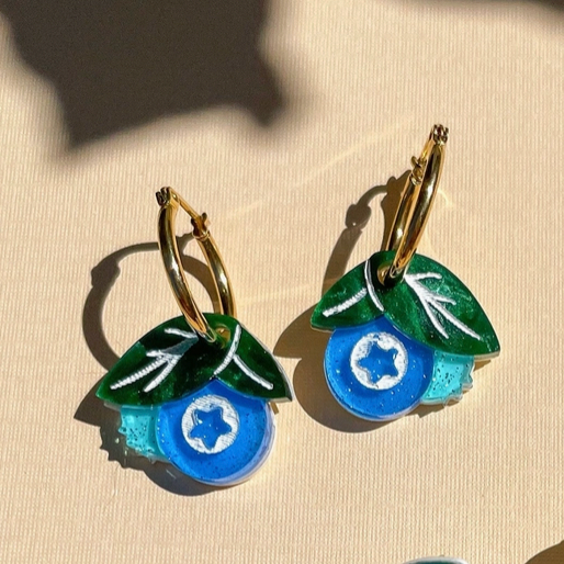 Market Blueberry Earrings