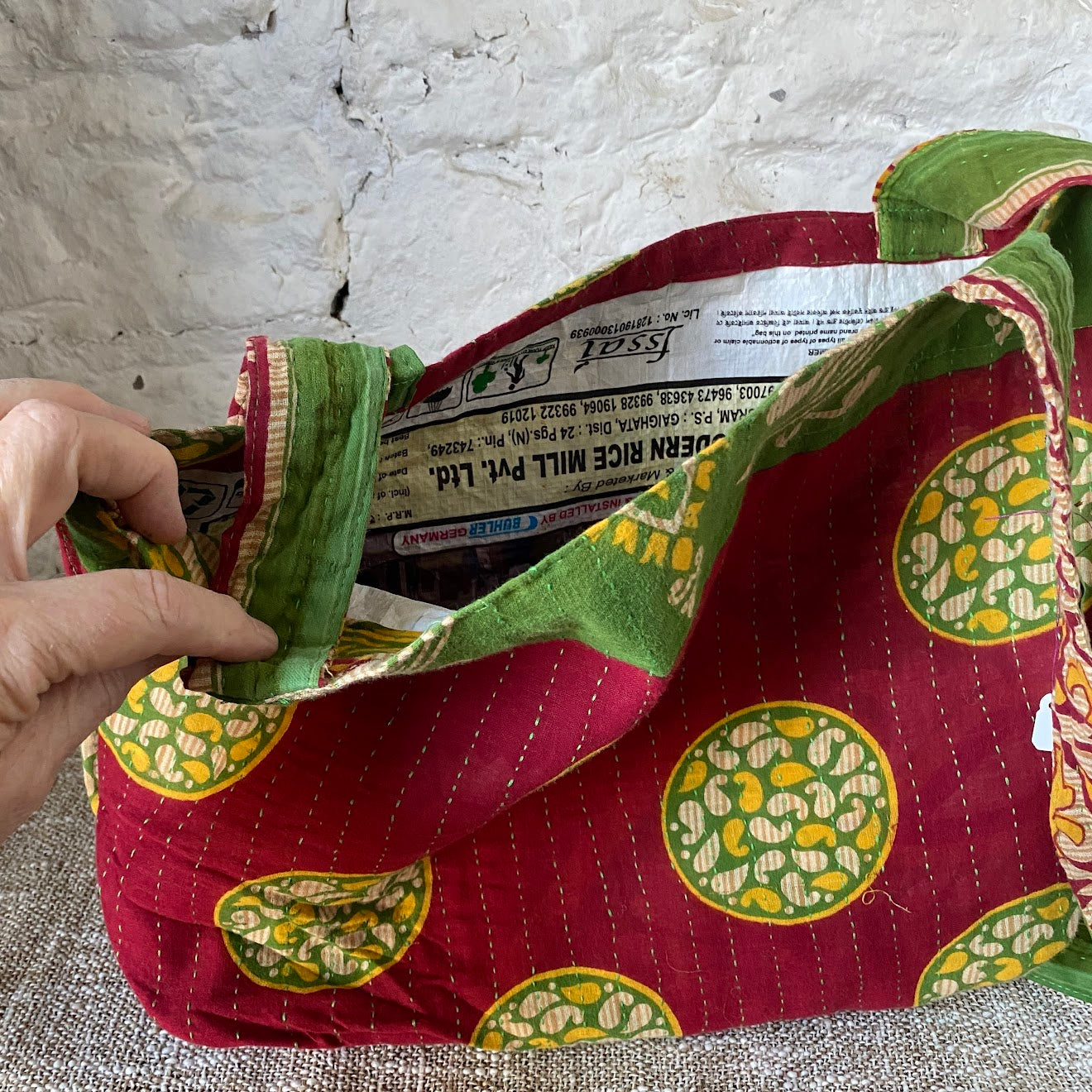 Recycled Sari Tote - Brewery Pottery